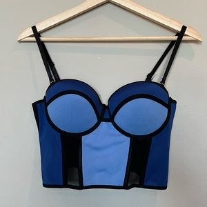 Bebe multicolor cropped corset top
